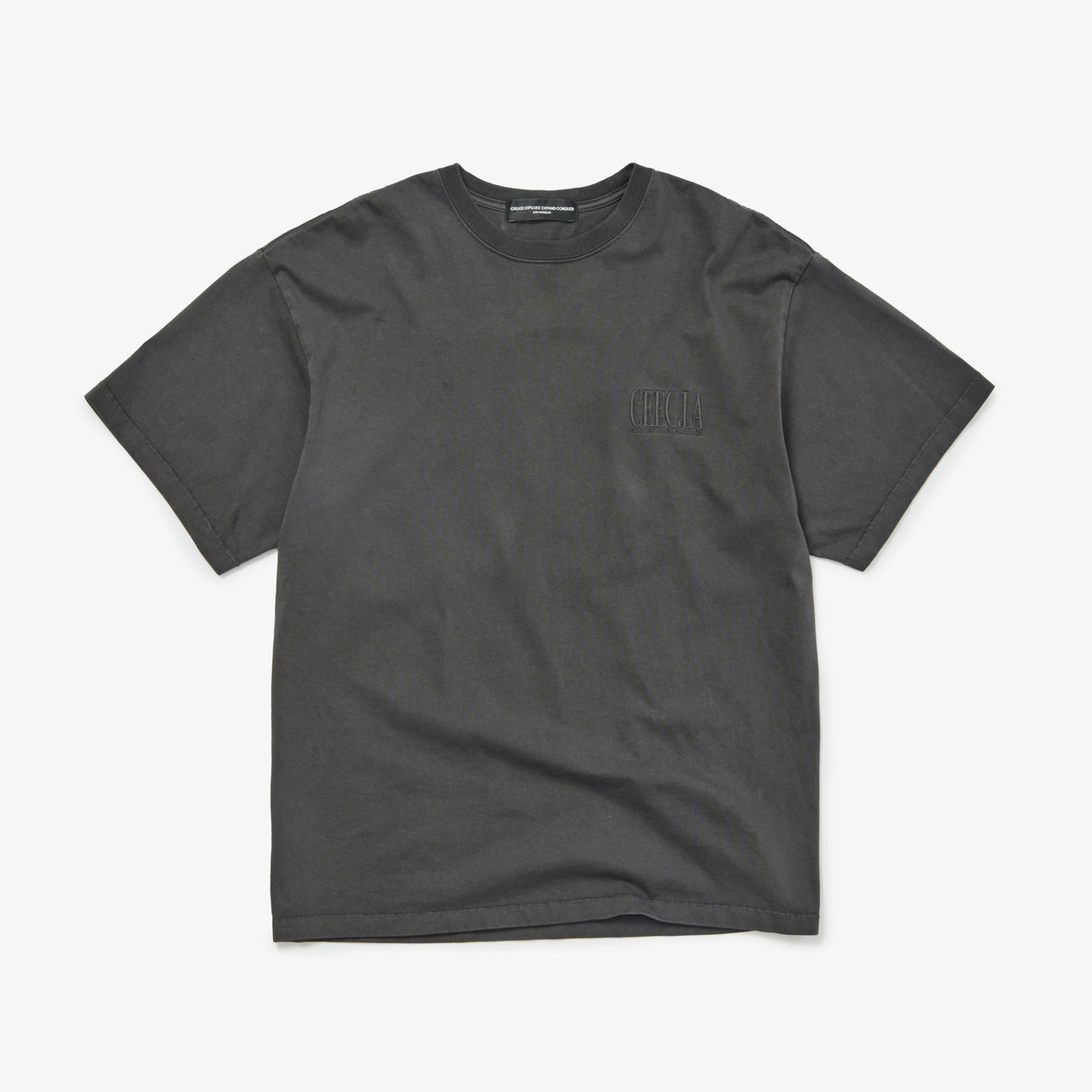 C.E.E.C. Embroidered T-Shirt in Vintage Black