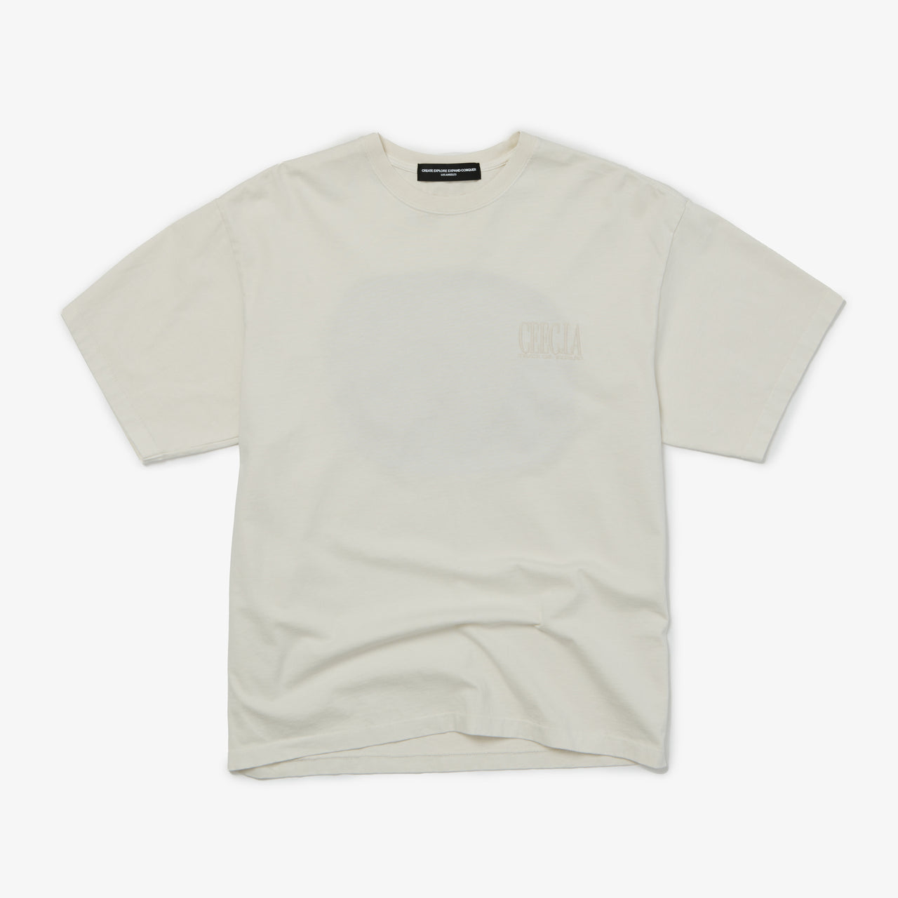 C.E.E.C. Embroidered T-Shirt in Vintage White