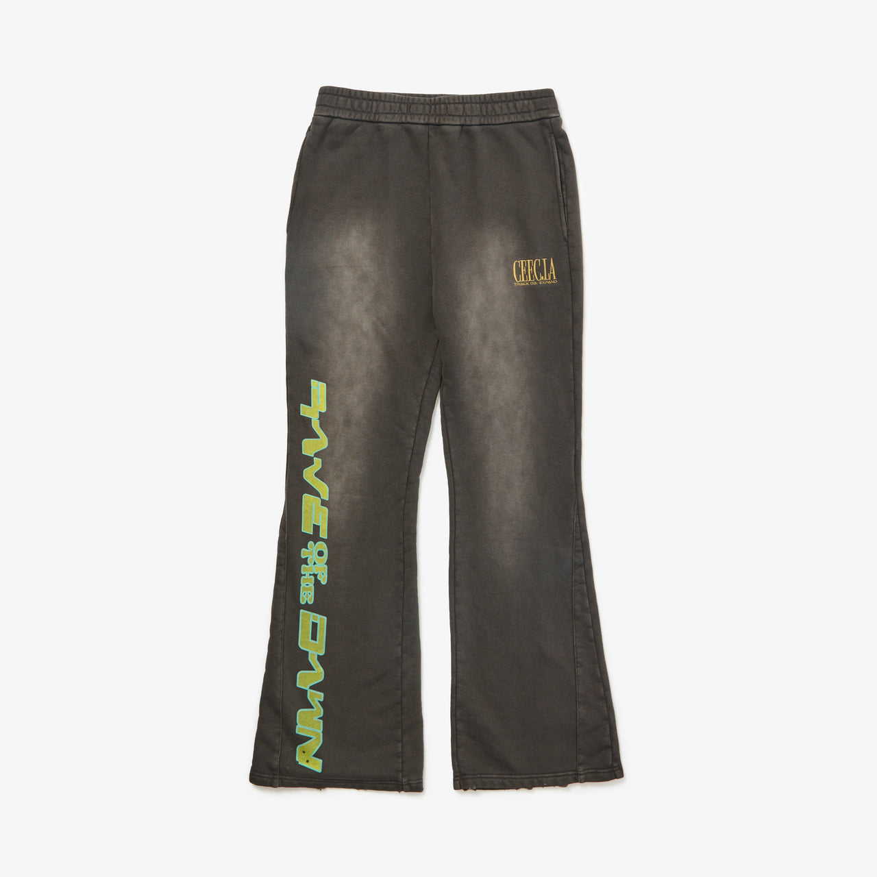 Rave of the Dawn Flared Sweatpants in Vintage Black