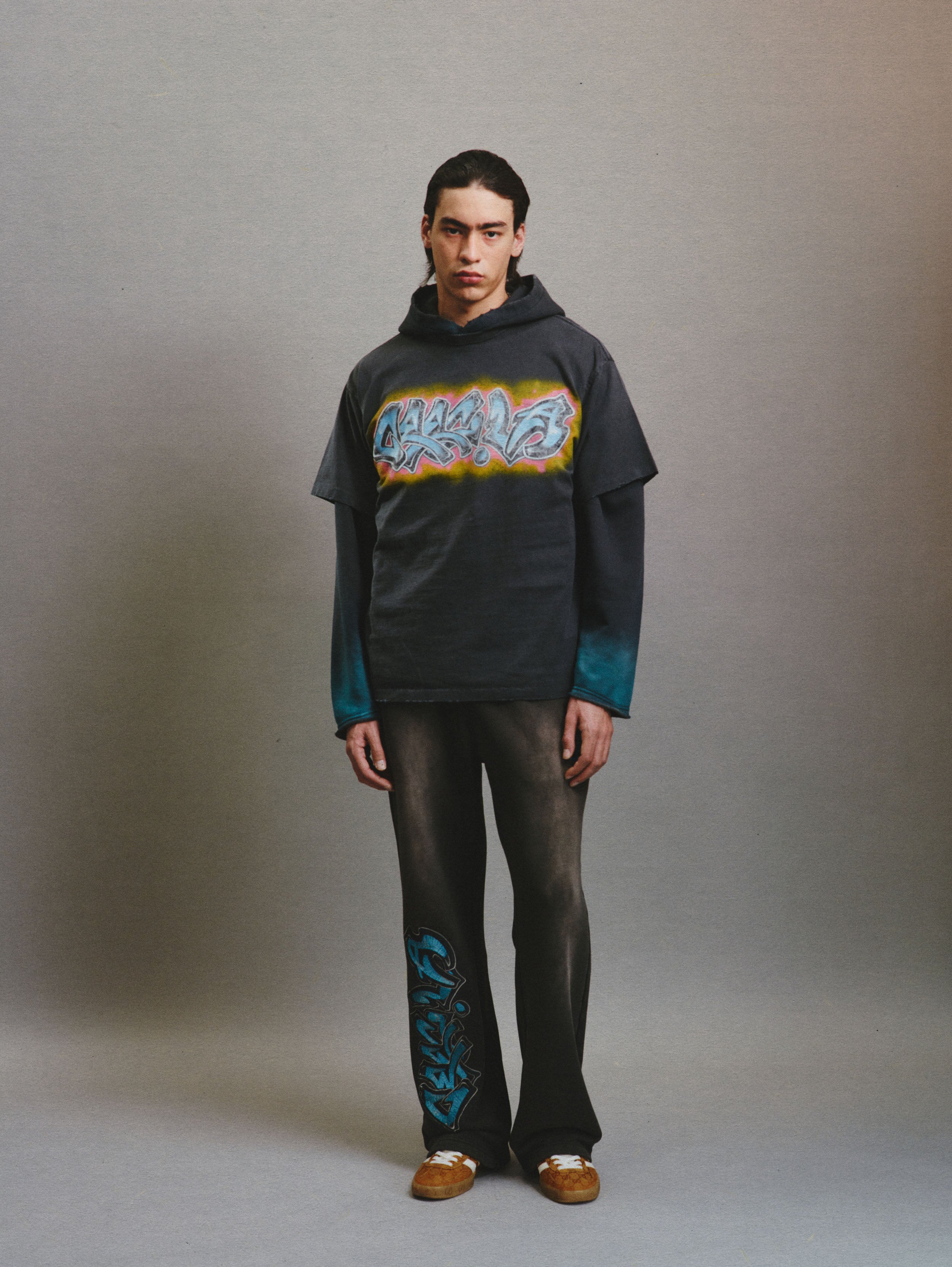 Vintage Graffiti Logo T-shirt in Black | C.E.E.C.