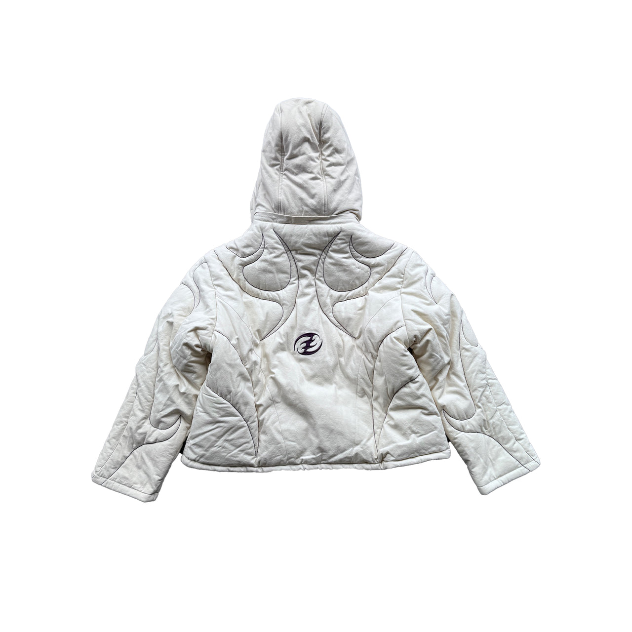 Structure Puff Jacket in White