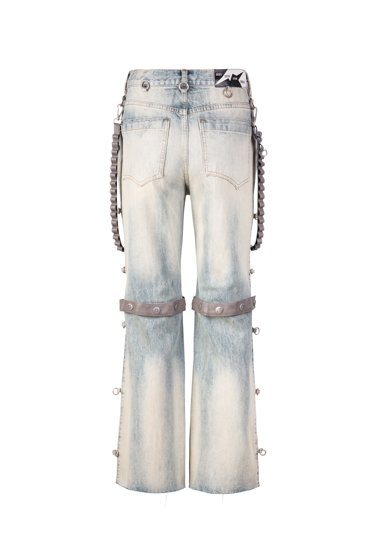 Signature Leather Chain Jeans