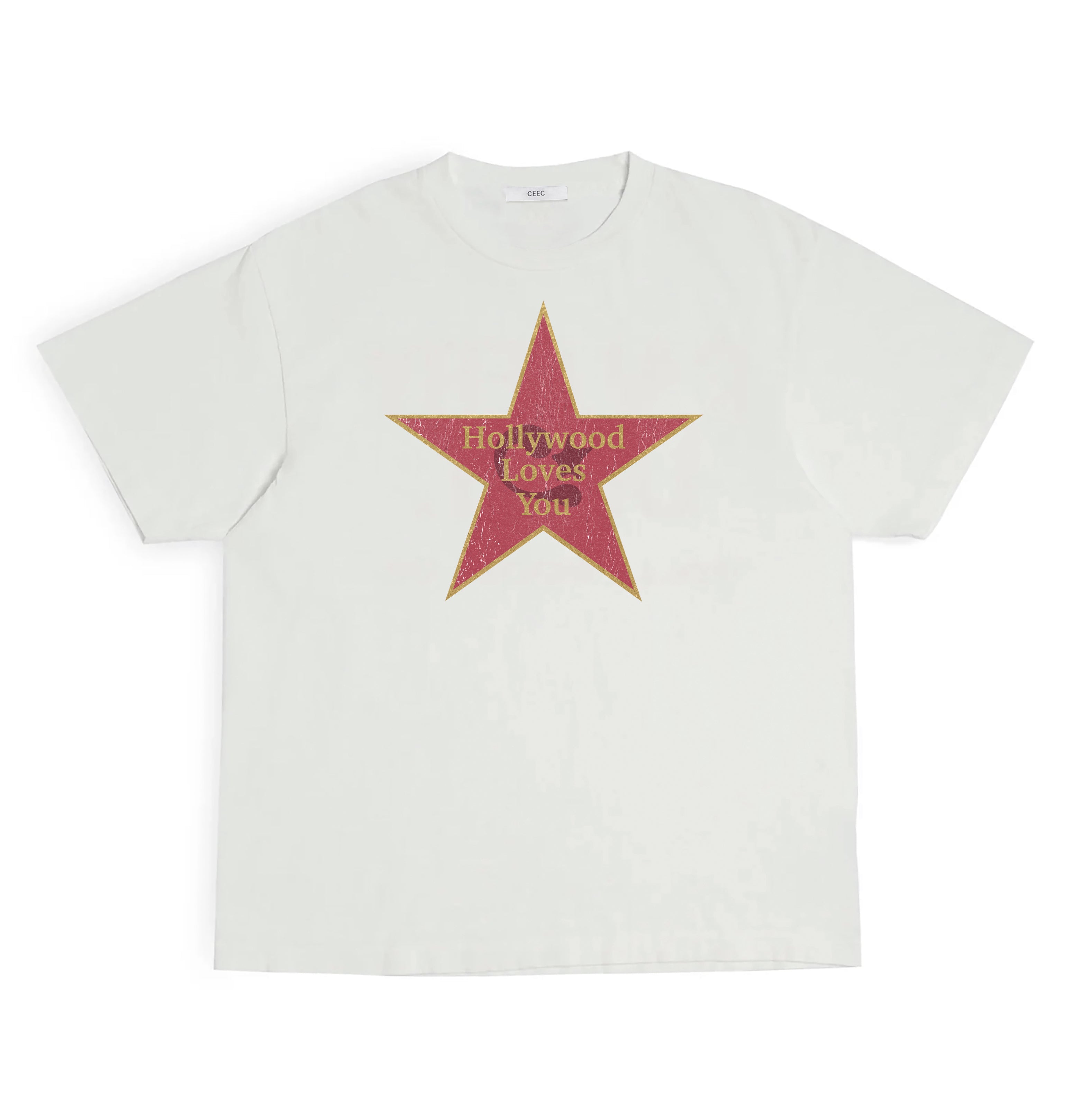 Hollywood Star T-shirt in Ivory | C.E.E.C.