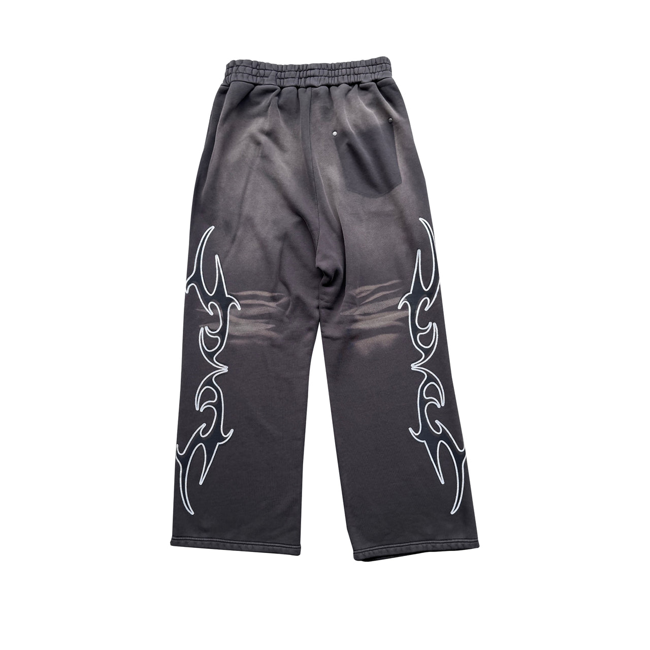 Glitter Layered Print Sweatpants in Dark Grey