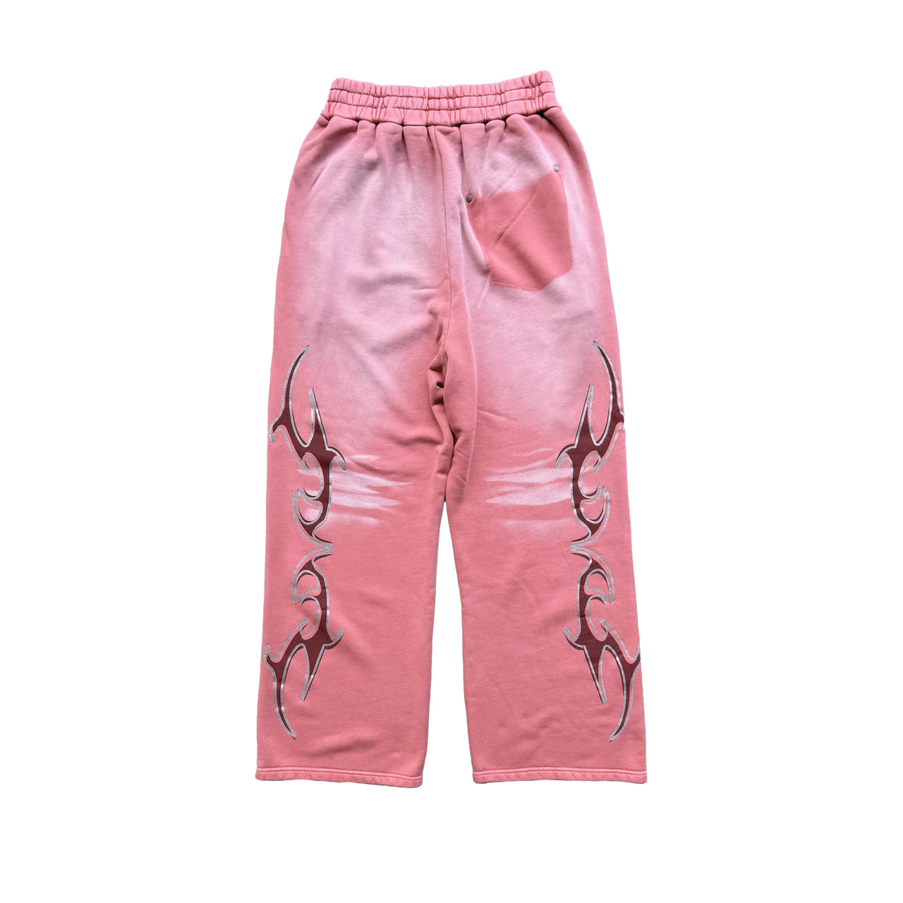 Glitter Layered Print Sweatpants in Dirty Pink